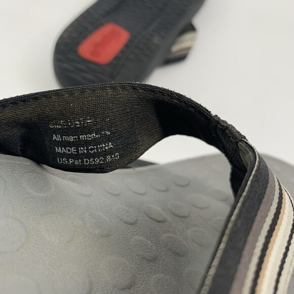 Vionic Orthoheel Orthopedic Comfort Thong Sandals 7 Womens Gray Black Slip On - Picture 7 of 7